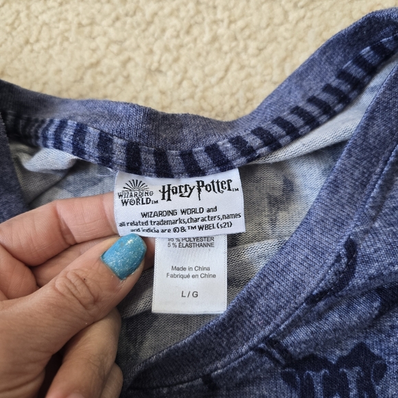 Harry Potter Wizarding World Glasses Print Long Sleeve Top Large Fits XL - Picture 5 of 7